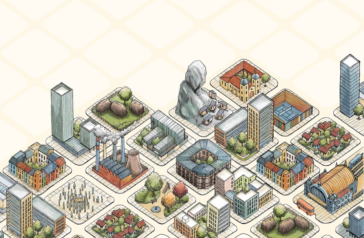Imagen de un plano de una ciudad.