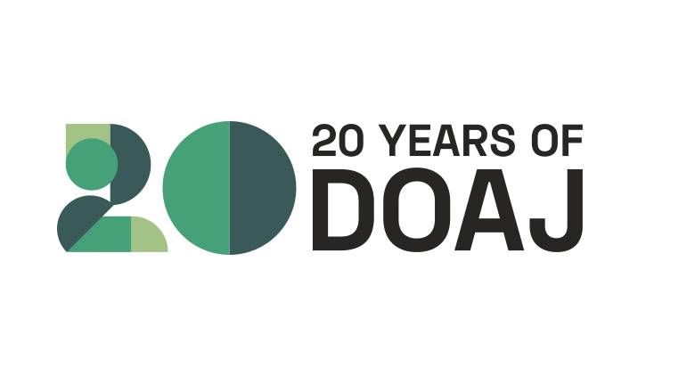 Imagen del evento que dice "20 years of DOAJ"